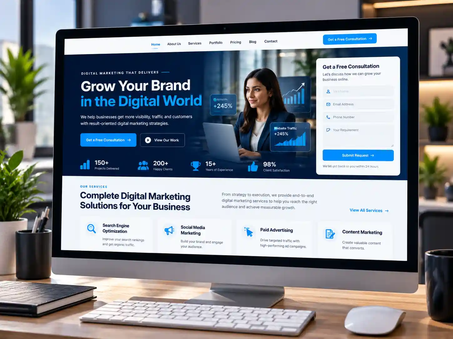 Landing page preview